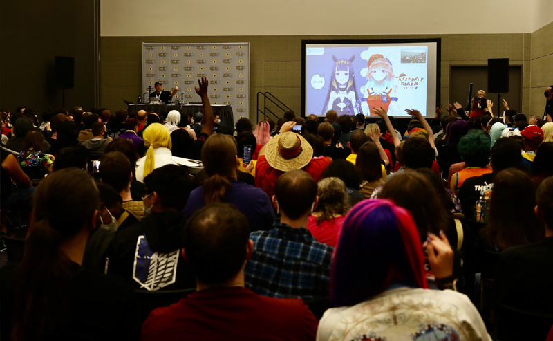 The “FAN EXPO x Hololive EN Panel” produced by Wasabi Anime with NePt Japan for FAN EXPO Boston 2021 featuring Ninomae Ina’nis and Takanashi Kiara.